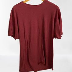 Nwot Hanes T Shirt. Like A Muted Maroon Or Dark Pink Color Perfect Condition A387 Red Short Sleeve Top For Everyday, Relaxed Fit Plain Crew Neck Shirt, Everyday Plain Short Sleeve Top, Red Graphic Tee For Everyday, Red Graphic Tee For Everyday Wear, Everyday Graphic Tee In Red, Tan Cotton Crew Neck Top, Basic Tan Relaxed Fit Top, Tan Relaxed Fit Basic Top