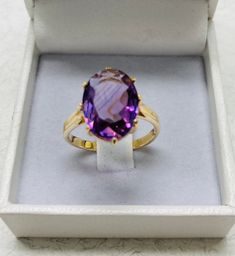 "14k Gold Victorian Amethyst ring. anniversary gift ideas. Amethyst jewelry. antique ring. Vintage Amethyst ring \"You don't step into love, you fall head over heels into it\" This ring goes from mams and grandmothers to daughters from many years as A legacy in the family. And also it's the perfect gift from a man to is love. Material: 14k Solid Rose/yellow/white gold. Stone: Nutural Amethyst. Real Amethyst. The ring's width is 2 mm, the stone top measures are 10x20. The price is up to size 11. Elegant Lavender Amethyst Ring In 14k Gold, Timeless Purple Rings For Formal Occasions, Timeless Formal Purple Rings, Elegant Purple Sapphire Ring For Formal Occasions, Classic Amethyst Ring For Gift, Heirloom Purple Amethyst Ring For Formal Occasions, Classic Amethyst Birthstone Ring Gift, Timeless Amethyst Ring As A Gift, Classic Solitaire Amethyst Ring Gift