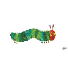 the very hungry caterpillar is depicted in this hand - drawn drawing by children