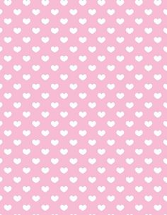 a pink background with white hearts on it