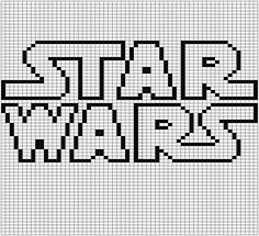 the star wars logo made out of pixellated pixels, which are black and white