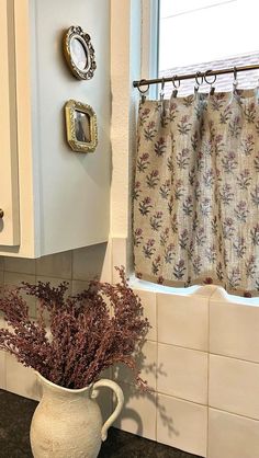 Small Diy Kitchen Ideas, Easy Diy For Home, Curtains On Cabinets, Lace Cafe Curtains, Curtains Under Kitchen Sink, Kitchen Cafe Curtain, Cafe Curtains In Kitchen, Kitchen Cafe Curtains Ideas, Cottage Core Kitchen Curtains