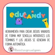 a pink and white sign that says educandoy with cartoon characters on it