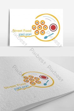 the logo for street food pari pari is shown on top of a business card