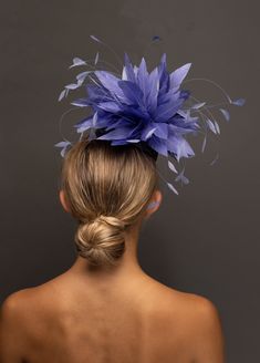 Navy Blue Sinamay Kentucky Derby Fascinator with Periwinkle Goose Feathers For a detailed item description, please email us at info@thehatgirls.com.Due to the nature of our product and for sanitary purposes, we do not accept returns or exchanges. For free in-store pickup at our Louisville, Kentucky hat shop, please choose the "Pick Up In Store" option at check-out. Make sure to follow us on Instagram: @thehatgirls Luxury Formal Fascinator, Navy Fascinator, Kentucky Derby Fascinator, Derby Fascinator, Goose Feathers, Louisville Kentucky, Fascinator Hats, Derby Hats, Girl With Hat