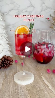 the holiday punch is ready to be served