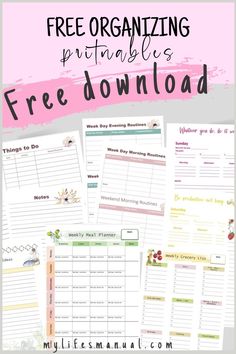 Free Planner Pages For Organizing Home And Life Free Life Planner Printables, Free Goal Planner Printables, Free Printable Life Planner, Journal Download Free Printables, 3 Ring Binder Planner Printables, Household Planner Home Management Binder Free Printables, Mom Planner Printables Free Home Management Binder, Free Organizing Printables, Free Planner Templates Pdf