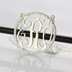 Style: Monogram Necklace/Initial Necklace Pendant Size: 1.5cm~4.5cm/0.59"~1.77" Hook: Single Hook/Double Hooks Chain type: Cable Chain Material: 925 Silver Style: Monogram Necklace/Initial Necklace Pendant Size: 1.5cm~4.5cm/0.59"~1.77" Hook: Single Hook/Double Hooks Chain type: Cable Chain Material: 925 Silver Birthstone Circle Monogram Necklace Sterling Silver - Make your initials come to life with this personalised circle monogram necklace! Your initials will be made in special way , framed by Engraved Engagement Ring, Monogram Pendant, Fingerprint Jewelry, Necklace Initial, Monogram Ring, Circle Monogram, Monogram Jewelry, Monogram Necklace, Name Jewelry