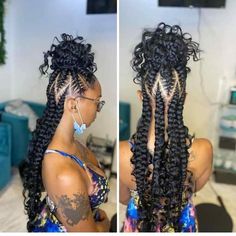 Crazy Hair Braids, Black Hair Updo, Cabello Afro Natural, Black Hair Updo Hairstyles, Braiding Styles, Feed In Braids Hairstyles, Goddess Braids Hairstyles, Hair Twist, African Hair Braiding Styles