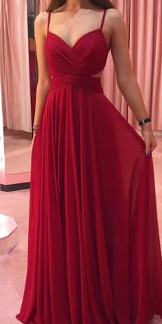 Red Formal Dresses, Simple Prom Dress Long, Burgundy Evening Dress, Prom Dresses Simple, Dress Graduation, Simple Prom Dress, Red Evening Dress, Cute Prom Dresses, Party Gown