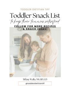 toddler snack list Snack List, Toddler Snack, Snacks List, Toddler Snacks, Registered Dietitian, Lunch Snacks, Toddler Meals, Snack Ideas, Snack Recipes