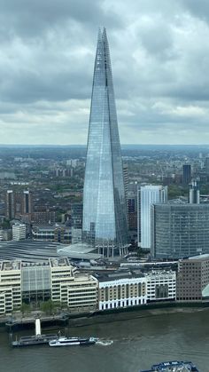 an aerial view of the shardle building in london