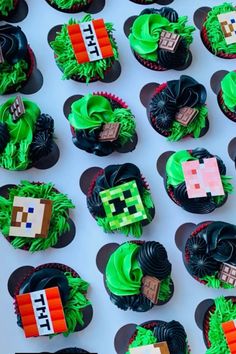 cupcakes made to look like video games