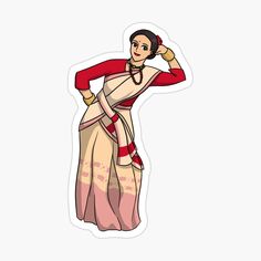 Indian lady dancing for Bihu in anime style by HeatherPhn | Redbubble Annual Day Themes, Sk Sabir Boss Free Fire Photo, Dance Drawing, Lady Dancing, Dance Forms, Dancing Pose, Board Drawing, Dance Styles, Bengali Art