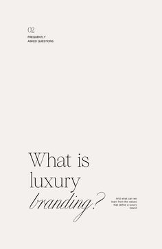 an advertisement with the words what is luxury craning? written in cursive font