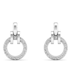 This Open Circle Diamond Stud Earrings combine the timeless elegance of diamonds with a modern, minimalist design. Perfect for any occasion, these earrings add a touch of sophistication and sophistication to any outfit. Crafted with high-quality materials, they are a luxurious addition to any jewelry collection. Metal: 14K Gold Setting Type: Prong Rhodium Finish: Yes, on White Gold Natural Diamond Details: Weight: 0.26 Quantity: 40 Average Cut: Very Good Average Color: G-H Average Clarity: SI1-S Minimalist White Gold Earrings For Evening, Minimalist Round Diamond Earrings For Formal Occasions, Modern Diamond White Earrings With Halo Design, Modern Round Cut Cubic Zirconia Earrings, Modern Cubic Zirconia Round Cut Earrings, Modern White Gold Earrings, Modern Cubic Zirconia Earrings With Halo Design, Modern Diamond Earrings For Gifts, Modern Round Cut Halo Diamond Earrings