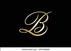 the letter b is inscribed in gold on a black background, and it looks like an elegant