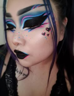 Conceptual Makeup, Fnaf Makeup, Cool Eyeshadow, Cute Makeup Ideas, Make Up Designs, Eye Shadow Looks, Best Makeup Looks, Vampire Makeup, Goth Subculture