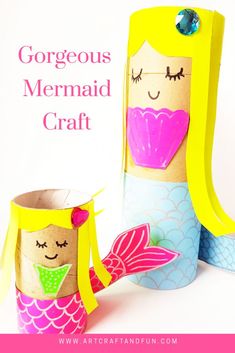 the paper doll is made to look like a mermaid