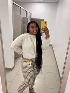 21st Birthday Outfits Casual Plus Size, Business Casual Outfits With Crocs, Causal Work Outfits For Black Women, Teacher Outfits Fall Black Women, Internship Outfit Black Women, Tech Sales Outfit, Young Teacher Outfits Black Women