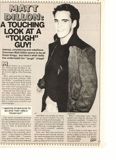 a newspaper article with an image of a man wearing a leather jacket