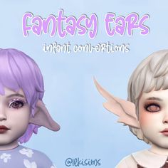 Sims 4 Cc Ear Preset, Sims 4 Infant Occult Cc, The Sims 4 Occult Cc, Sims 4 Ear Presets, Sims 4 Infant Cc, Fantasy Ears, Sims 4 Infant, Infant Cc, Sims Inspiration