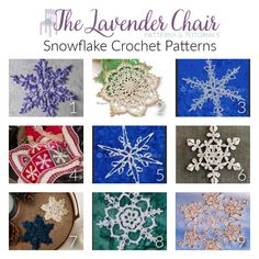 the lavender chair snowflake crochet patterns