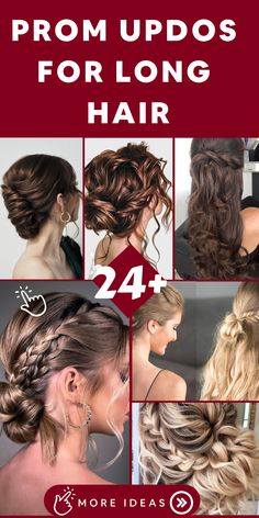 Enhance your prom ensemble with gorgeous Updos for Long Hair! Whether you lean towards timeless elegance or contemporary trends, there's an ideal hairstyle to enhance your lengthy locks for the special event. Explore romantic braided updos and sophisticated bun styles to discover the perfect prom updo that will exude regal vibes on the dance floor. Radiate confidence on your prom night with a stunning updo that highlights your beautiful long hair! Prom Updo Hairstyles, Light Caramel Hair, Prom Updos For Long Hair, Gorgeous Updos, Braided Updos, Updos For Long Hair, Prom Hair Updo, Romantic Curls, Hair Color Caramel