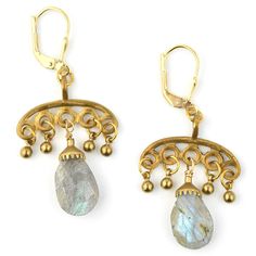 Earrings measure 2" long Brass components Labradorite stones 22k vermeil lever back ear wires About Joli Jewelry Joli Jewelry was started by Jody Lyons in 1984. Inspired by her love of the styles of the 1920's-1960's and her childhood fascination with her mother's and grandmother's jewelry boxes, she began designing pieces for herself while still in college. She was soon discovered by local shop owners in the West Village of Manhattan and began creating her jewelry line. Years later she pursued her interest in psychology in graduate school at Columbia University but was compelled to return to jewelry design. Today her jewelry is sold in boutiques, specialty stores and museum shops around the US, Japan, Hong Kong, the UK and Europe. Goldmakers Jewelry Mission Statement Goldmakers Jewelry cr Labradorite Gemstone Drop Earrings, Gold Labradorite Drop Earrings, Elegant Labradorite Dangle Earrings, Unique Labradorite Drop Earrings, Bohemian Labradorite Dangle Earrings, Ring Icon, Grandmother Jewelry, Chevron Earrings, Brass Components