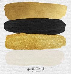 three different shades of gold and black on white paper with the words instantity written below