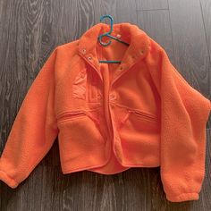 Great Condition, Worn Like Twice Super Cozy Small, Color Doesn’t Do It Justice In Photos It’s Not So Orange In Person Fp Movement, Free People Tops, Fleece Jacket, Free People, Sweatshirts Hoodie, Womens Tops, Orange, Women Shopping, Color