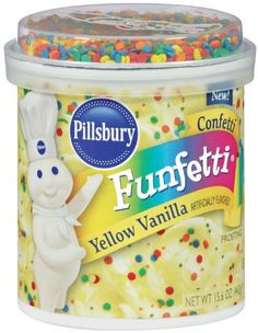 pillsbury funfetti yellow vanilla with multicolored sprinkles