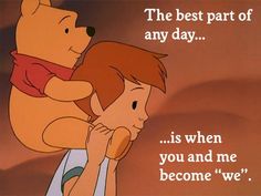 The Best Part Of Any Day... Winnie the Pooh and Christopher Robin Christopher Robin And Pooh, Quotes Winnie The Pooh, Tao Of Pooh, Pooh Bear And Friends, Pooh Corner, 100 Acre Wood, Bear Quote, Winnie The Pooh And Friends, Winnie The Pooh Quotes