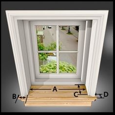 an open window with the measurements for it