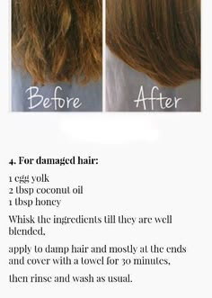 Diy Hair Masks, Hair Mask For Damaged Hair, Mask Hair, Diy Hair Mask, Super Hair, Healthy Hair Tips, Damaged Hair Repair