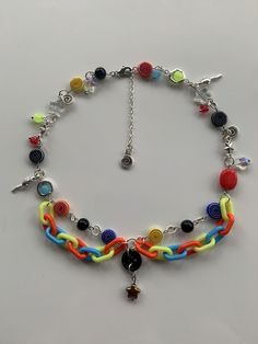 This piece is inspired by the amazing Mr. Bobinsky, or Mr. B, from the movie "Coraline." Using primary colors, this circus-y necklace features swirly glass beads and mouse charms. Adjustable, 15"-17.5" Mr Bobinsky, Coraline, The Movie, The Amazing, Circus, Favorite Jewelry, Charm Necklace, Primary Colors, Beauty Book