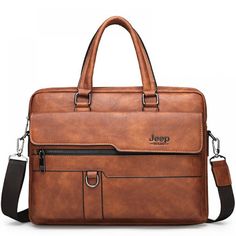 JEEP BULUO Men Briefcase Bag High Quality Business Famous Brand Leather Shoulder Messenger Bags Office Handbag 14 inch Laptop Price: 65.99 $ & FREE Shipping #travelgram Work Travel Bag, Jeep Brand, Leather Briefcase Bag, Business Briefcase, Work Handbag, Leather Briefcase Men, Laptop Briefcase, Office Bag, Briefcase For Men