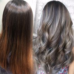 Mushroom Ash Blonde Hair, Light Brown Hair With Grey Highlights, Grey Babylights, Ash Babylights, Balayage Grey, Babylights And Balayage, Grey Blending, Babylights Balayage, California Hair