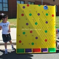 Carnival Plinko game for Relay. Plinko Board, Homemade Carnival Games