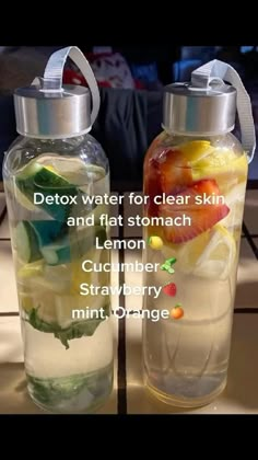 Healthy Water Recipes, Detox Water For Clear Skin, Fedtforbrændende Mad, Makanan Rendah Kalori, Healthy Water Drinks, Resep Smoothie, Easy Healthy Smoothies, Resep Diet, Healthy Water