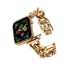 PRICES MAY VARY. ✅ ALLERGY-FREE, COLORFAST - You don't need to worry about losing luster or causing skin irritation after use. This gold Apple Watch Band is made of high-quality 304 stainless steel with a vacuum plated surface that is resistant to fading and is friendly to sensitive skin for long term wear. ✅ RESIZE THE STRAP IN SECONDS - Just take off the buckle and resize the strap without any tools! If you have a larger wrist, you can easily make the bigger or smaller by using the two extra l Apple Watch Bands Rose Gold, Apple Watch Bands Gold, Rose Gold Apple Watch, Gold Apple Watch, Gold Apple, Link Design, 38mm Apple Watch Band, Skin Irritation, Allergy Free