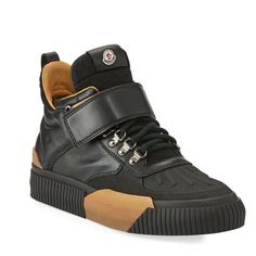 Moncler Cyprien Leather Hiking Shoes Black Men’s Eu 41/Us 8. Pre-Owned. Box Included. Black High-top Leather Shoes With Rubber Sole, Black Low-top Boots With Leather Sole, Ankle-high Leather Sneakers With Leather Sole, Leather High-top Sneakers With Round Toe For Outdoor, Leather High-top Ankle-high Sneakers For Outdoor, Sporty Leather Boots With Contrast Sole, Leather Low-top Boots For Streetwear, Low-top Leather Boots For Streetwear, Black Low-top Leather Boots