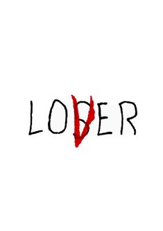 the word loder written in black ink on a white background