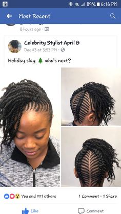 Twisting Hairstyles, Braided Updo Natural Hair, Cornrow Mohawk, Airbnb Essentials, Natural Updo