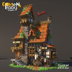 Minecraft Copper Builds, Steampunk Minecraft Builds, Minecraft Medieval House, Minecraft Steampunk, Mc Builds, Rumah Minecraft Sederhana, Minecraft Forge, Medieval House, Minecraft Structures