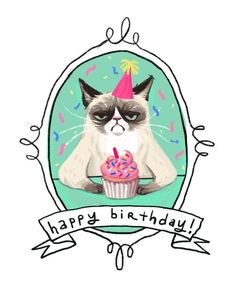 24 Things in My Dream List (Swirls and Scribbles ♥) Birthday Wishes Cats, Grumpy Cat Birthday, Happy Birthday Clip Art, Happy Birthday Clip, Happy Birthday Cat, Funny Happy Birthday Wishes, Birthday Clips, Birthday Wine, Funny Happy Birthday