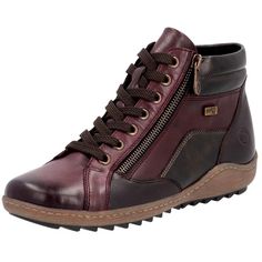 Women's Remonte Footwear style name Liv 58 in color Vino/ Havanna/ Vinorosso/ Ant. Sku: R1458-35 — Shoe Mill Feminine Confidence, Slippers Boots, Shoes Slippers, Sandals For Women, Shoe Store, Boot Sandals, Lace Up Shoes, Ants, Leather And Lace