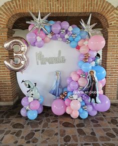 Decoración con Globos Frozen Frozen 3, Events Planner, Frozen Theme Party, Frozen Theme, Balloon Columns, Frozen Birthday, Party Themes, Balloons