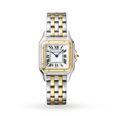 Cartier Panthère De Cartier Watch Medium Model, Quartz Movement, Yellow Gold, Steel W2PN0007 Cartier Watches Women Diamonds, Cartier Watches Women, Cartier Gold, Cartier Panthere, Gold Watches Women, Jewelry Styles, Cartier Watch, Two Tone Watch, Women's Watch