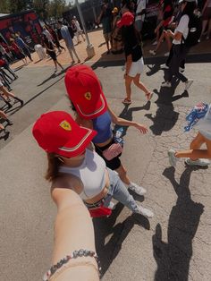 #formula1 #f1 #outfits #ideas #aesthetic #ferrari Interlagos F1 Aesthetic, F1 Outfit For Women Aesthetic, Ferrari Hat Outfit, F1 Wag Aesthetic Ferrari, Ferrari Outfit, Ferrari Hat, Aesthetic Ferrari, F1 Outfit